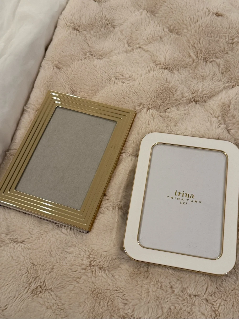 White and Gold Photo Frame Duo
